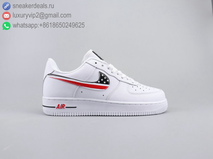 NIKE AIR FORCE 1 MID '07 SUPREME AMERICA WHITE UNISEX LEATHER SKATE SHOES